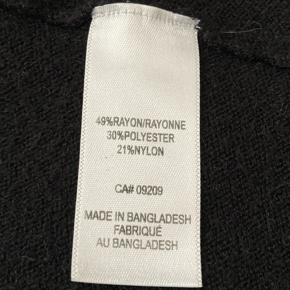CLEO cozy black cardigan, drop pockets. Size L - Picture 4 of 4